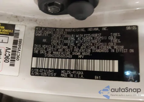 2005 Toyota Sienna Xle Limited from USA, damaged, VIN 5TDBA22C05S053469